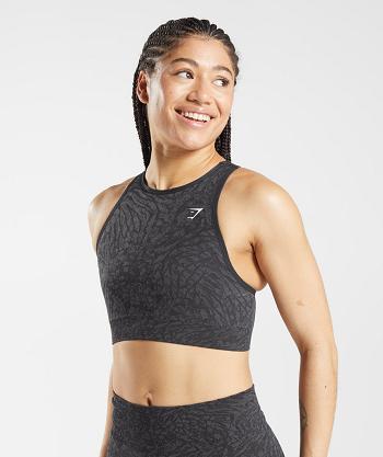 Sujetadores Deportivos Gymshark Adapt Animal Seamless Mujer Negras | CO 2060KOR